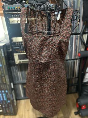 Vintage black and red floral rampage dress